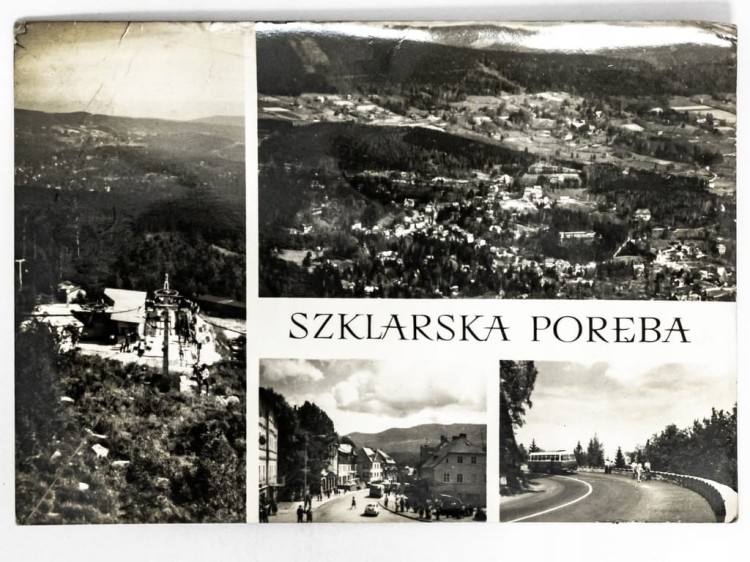 SZKLARSKA PORĘBA - STACJA WYCIĄGU KRZESEŁKOWEGO, ZAKRĘT ŚMIERCI 1972 PRL