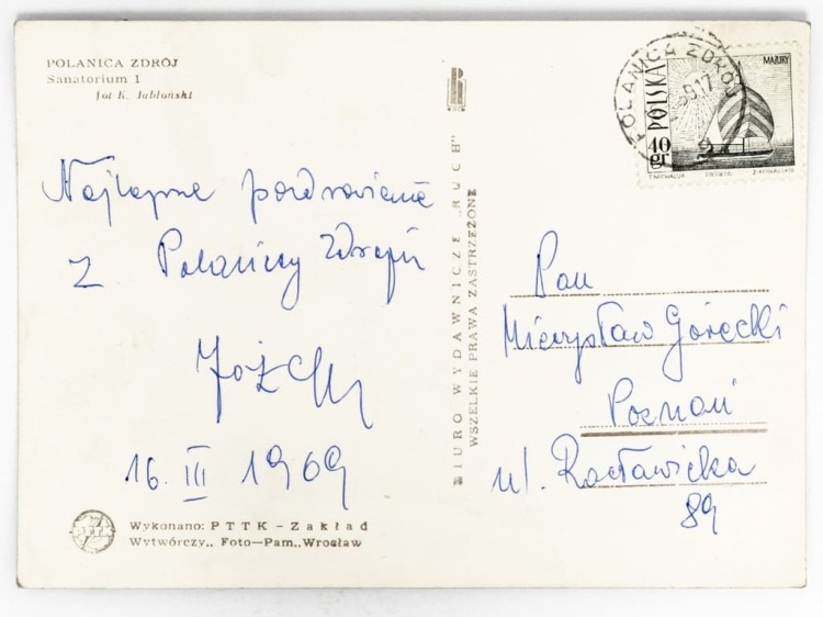 POLANICA-ZDRÓJ - SANATORIUM WIELKA PIENIAWA 1969 PRL