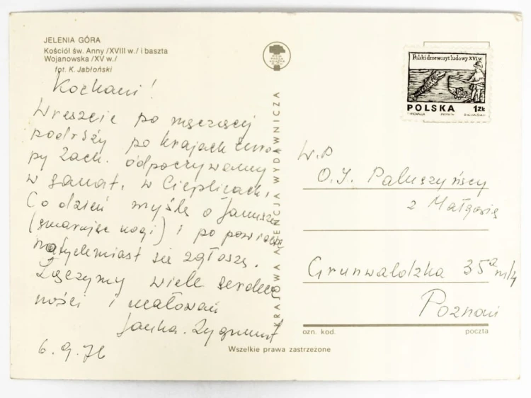 JELENIA GÓRA - KOŚCIÓŁ ŚW. ANNY I BASZTA WOJANOWSKA 1976 PRL