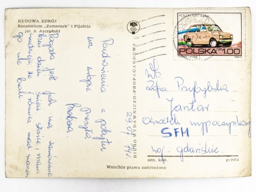 KUDOWA-ZDRÓJ - PIJALNIA WÓD LECZNICZYCH I SANATORIUM ZAMECZEK 1974 PRL