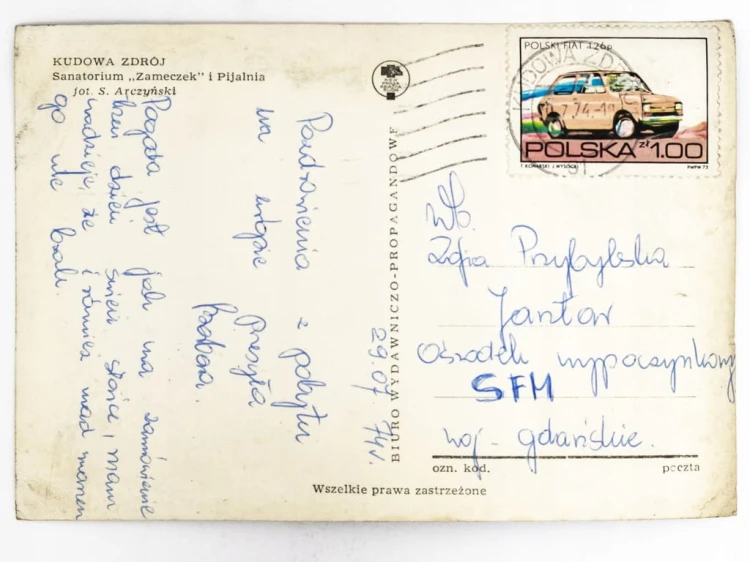 KUDOWA-ZDRÓJ - PIJALNIA WÓD LECZNICZYCH I SANATORIUM ZAMECZEK 1974 PRL