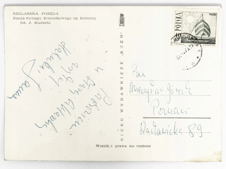 SZKLARSKA PORĘBA - STACJA WYCIĄGU KRZESEŁKOWEGO LATA 60. / 70. PRL