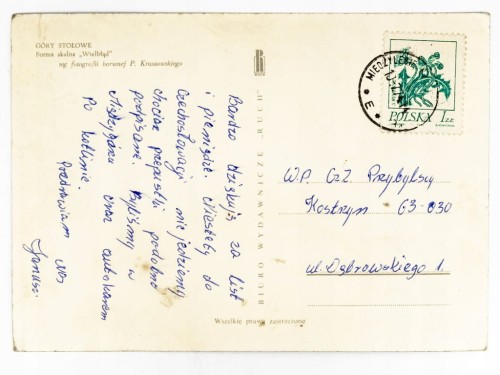 GÓRY STOŁOWE - FORMACJA SKALNA WIELBŁĄD 1974 PRL