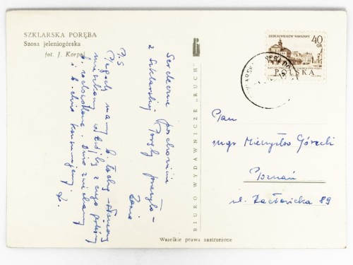 SZKLARSKA PORĘBA - TRASA NA JELENIĄ GÓRĘ LATA 60. PRL