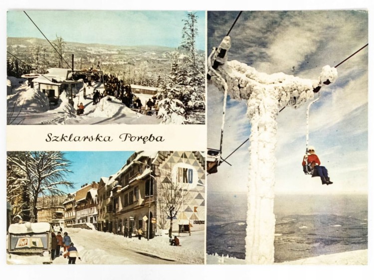 SZKLARSKA PORĘBA - WYCIĄG KRZESEŁKOWY NA SZRENICĘ ST. PRZESIADKOWA 1976 PRL