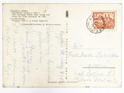 JELENIA GÓRA - BAROKOWY RATUSZ MIEJSKI 1964 PRL