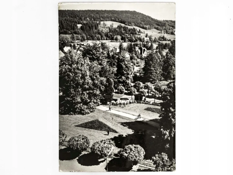 ŚWIERADÓW-ZDRÓJ - PANORAMA Z PARKIEM 1980 PRL