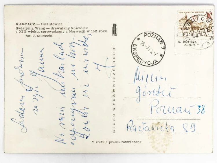 KARPACZ GÓRNY - KOŚCIÓŁ ŚWIĄTYNIA WANG 1973 PRL