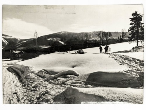 KARPACZ GÓRNY - GÓRSKI KRAJOBRAZ ZIMĄ PANORAMA LATA 60. / 70. PRL