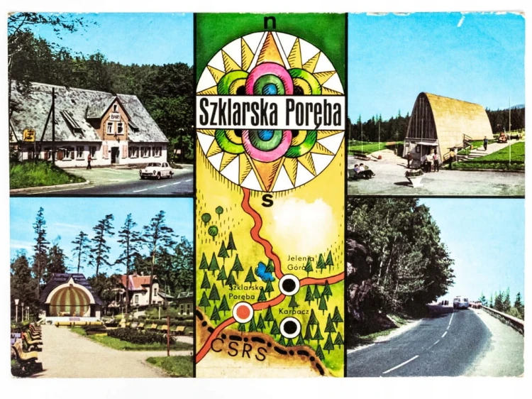 SZKLARSKA PORĘBA - MOTEL RELAX, STACJA WYCIĄGU, ZAKRĘT ŚMIERCI 1979 PRL