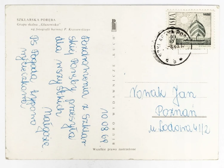 SZKLARSKA PORĘBA - FORMACJA SKALNA GŁAZOWISKO 1969 PRL