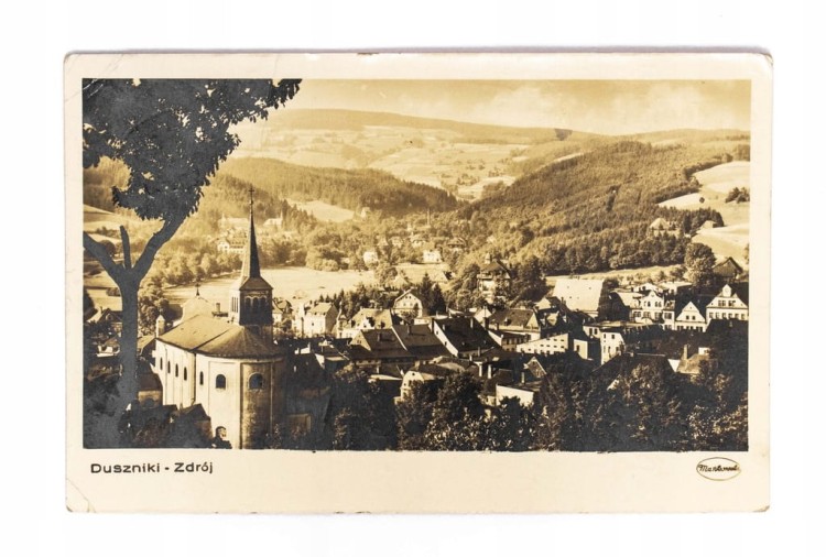 DUSZNIKI-ZDRÓJ - PANORAMA MIASTA 1950