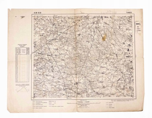 STARA MAPA - TŁUSZCZ, STANISŁAWÓW, PNIEWNIK 1933