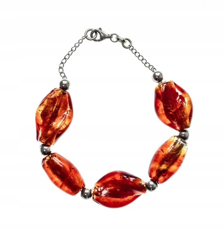 STARA SREBRNA BRANSOLETKA 925 Z KAMIENIAMI