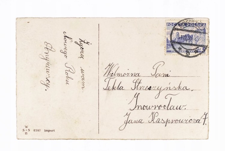 STARA POCZTÓWKA NOWOROCZNA - BYDGOSZCZ / INOWROCŁAW 1935