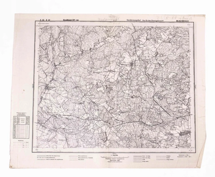 STARA MAPA - WŁODZIMIERZEC, RAFAŁÓWKA, SOPACZÓW 1926