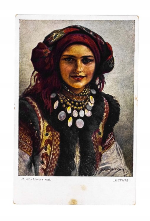 STARA POCZTÓWKA - P. STACHIEWICZ, KSENIA II RP