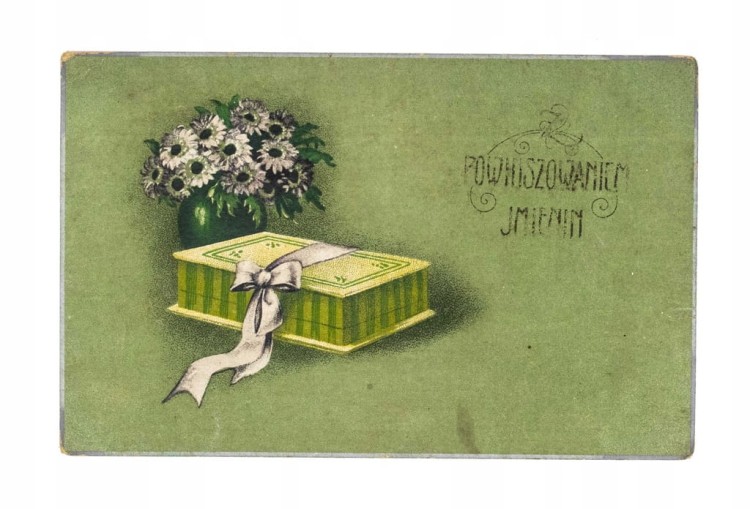 STARA POCZTÓWKA IMIENINOWA - KROBIA 1922