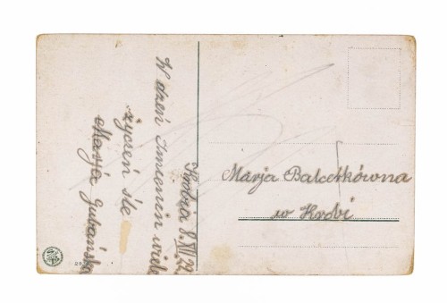 STARA POCZTÓWKA IMIENINOWA - KROBIA 1922