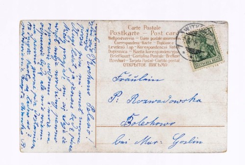 STARA POCZTÓWKA - KOBIETA Z MĘŻCZYZNĄ, BOLECHOWO / WITKOWO 1908
