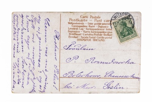 STARA POCZTÓWKA - KOBIETA Z MĘŻCZYZNĄ, BOLECHOWO / WITKOWO 1908