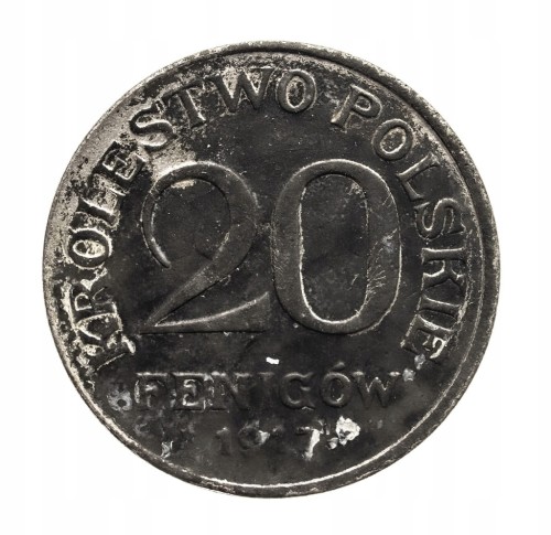 20 PF 1917 ROK KRÓLESTWO POLSKIE st.3+