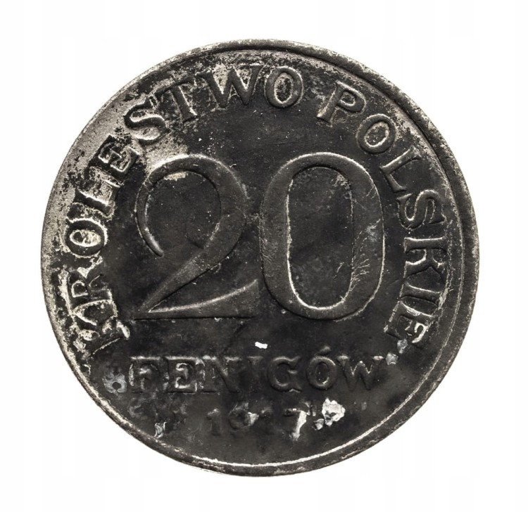 20 PF 1917 ROK KRÓLESTWO POLSKIE st.3+