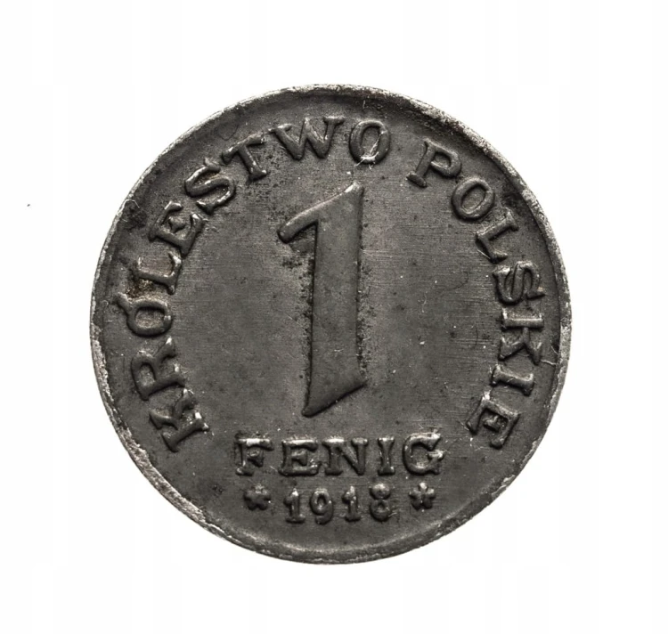 Królestwo Polskie, 1 fenig 1918, Stuttgart