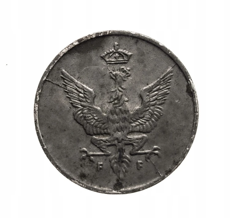 Królestwo Polskie, 1 fenig 1918, Stuttgart
