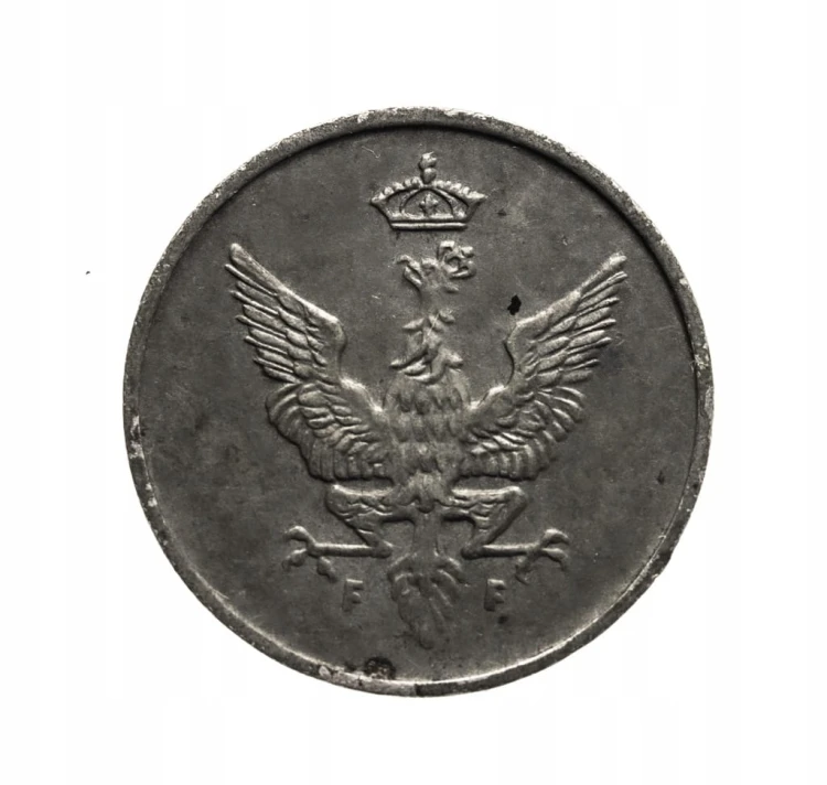 Królestwo Polskie, 1 fenig 1918, Stuttgart