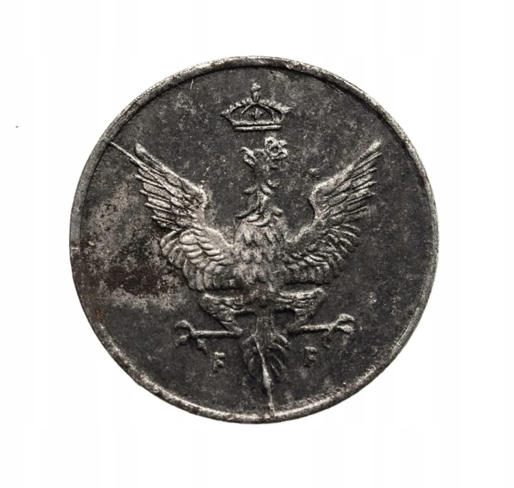 Królestwo Polskie, 1 fenig 1918, Stuttgart