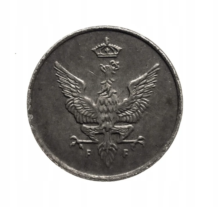 Królestwo Polskie, 1 fenig 1918, Stuttgart