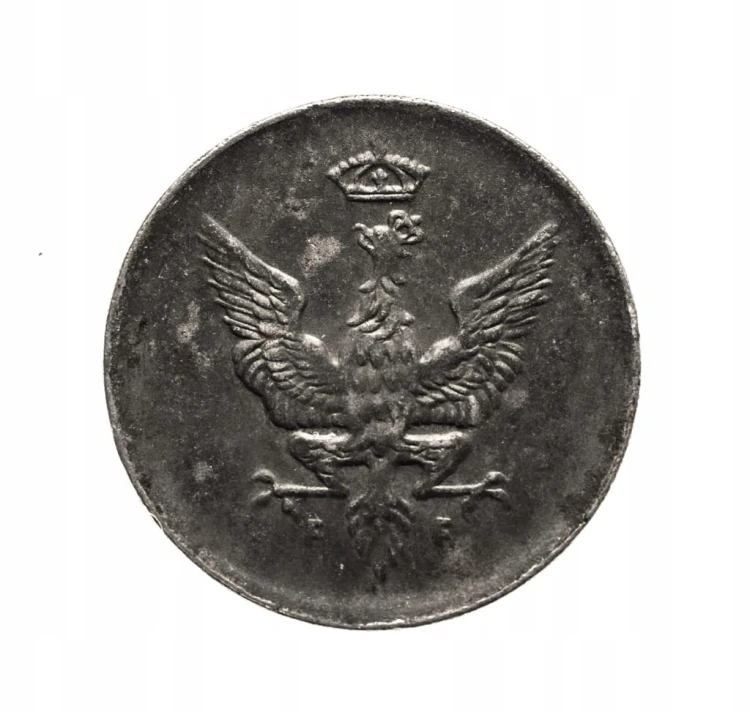 Królestwo Polskie, 1 fenig 1918, Stuttgart