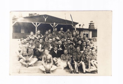 STARA FOTOGRAFIA - HARCERSKI KURS DRUŻYNOWYCH, GLINNO 1945
