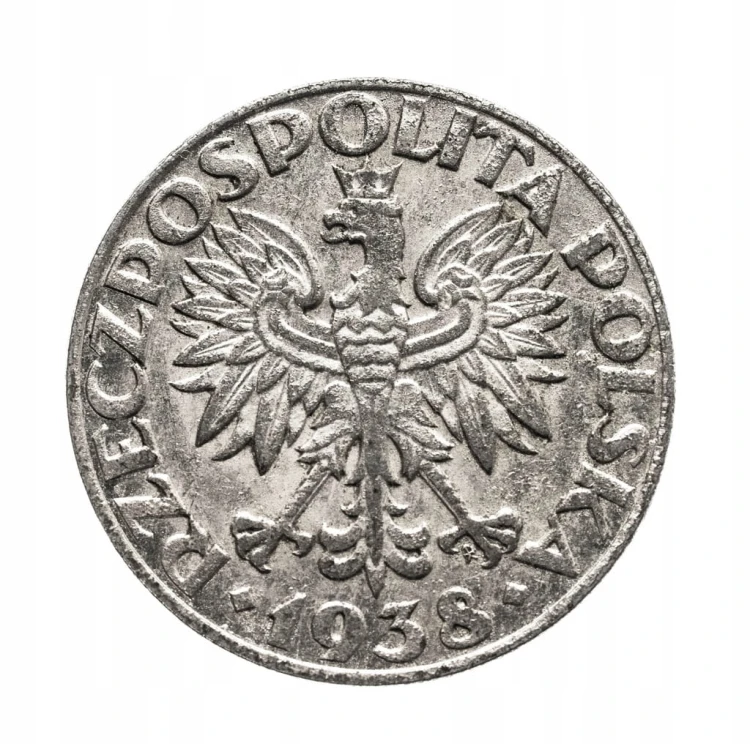 Polska, Generalna Gubernia, 50 groszy 1938, Warszawa, żelazo niklowane
