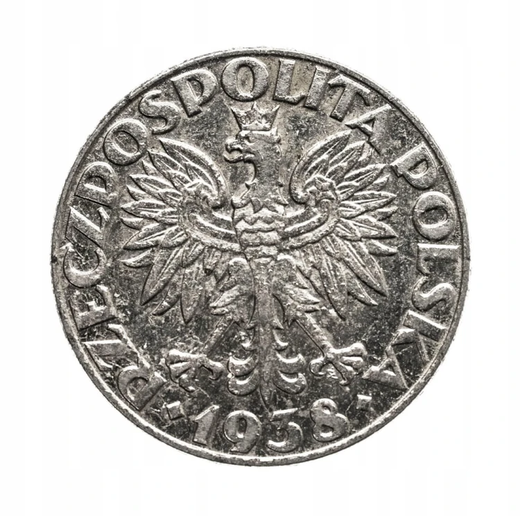 Polska, Generalna Gubernia, 50 groszy 1938, Warszawa, żelazo niklowane
