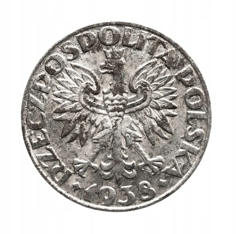 Polska, Generalna Gubernia, 50 groszy 1938, Warszawa, żelazo niklowane