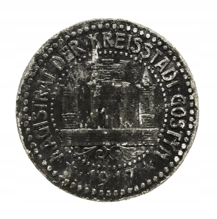 Wielkopolska, Gostyń, 50 fenigów 1917, cynk