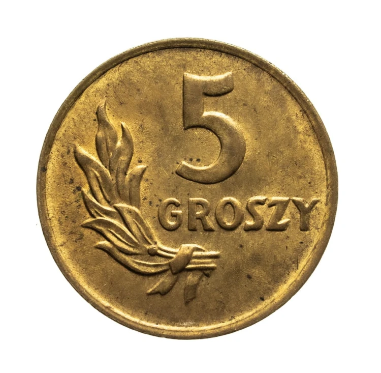 PRL (1944-1989), 5 groszy 1949 brąz