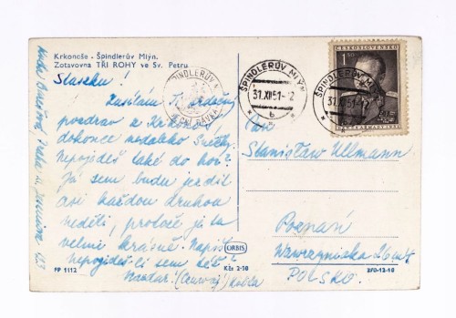 SZPINDLEROWY MŁYN, CZECHY - SCHRONISKO, ZATAVOVNA TRI ROHY / POZNAŃ 1951
