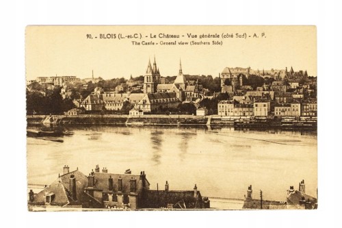 BLOIS, FRANCJA - PANORAMA MIASTA, ZAMEK l. 20/30