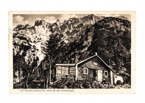 MITTENWALD, NIEMCY - SCHRONISKO, GÓRY KARWENDEL / STARNBERG 1927