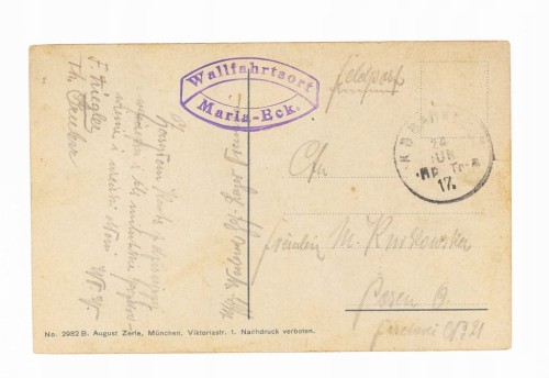BAWARIA, NIEMCY - KLASZTOR MARIA ECK, GÓRY / POZNAŃ 1917