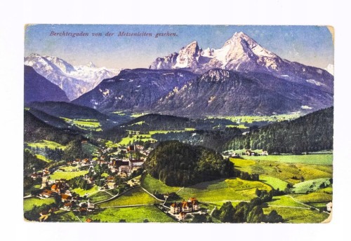 BERCHTESGADEN, NIEMCY - PANORAMA MIASTA, ALPY / POZNAŃ 1917