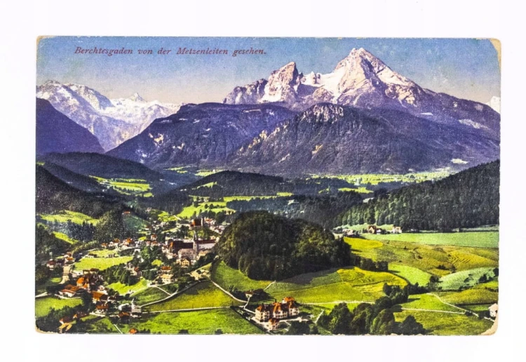 BERCHTESGADEN, NIEMCY - PANORAMA MIASTA, ALPY / POZNAŃ 1917
