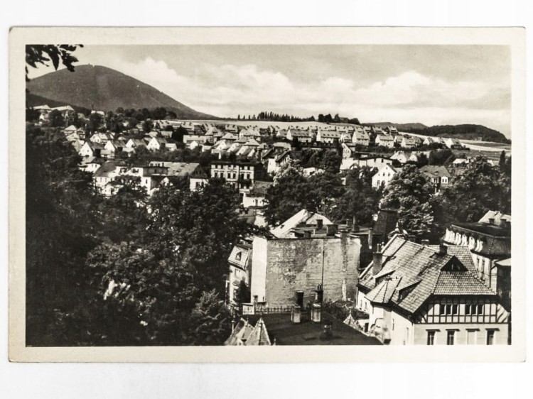 SZCZAWNO-ZDRÓJ - PANORAMA Z WIDOKIEM NA CHEŁMIEC 1953 PRL SFOS