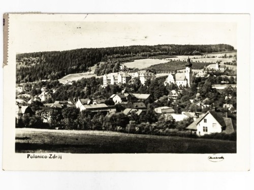 POLANICA-ZDRÓJ - PANORAMA Z KOŚCIOŁEM WNIEBOWZIĘCIA NMP 1957 PRL