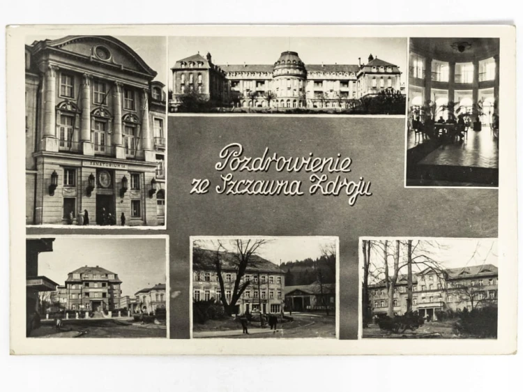 SZCZAWNO-ZDRÓJ - DOM ZDROJOWY, DOM FWP ERA, SANATORIA NR 4 I 3 1958 PRL