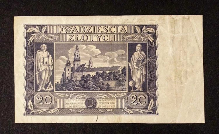 Polska, II RP, 20 ZŁOTYCH, 11.11.1936. Na awersie tylko seria DB