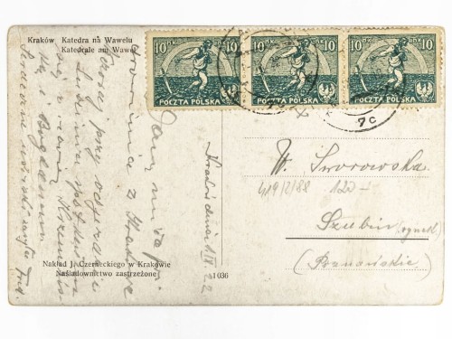 KRAKÓW - BAZYLIKA ARCHIKATEDRALNA NA WAWELU 1922 II RP
